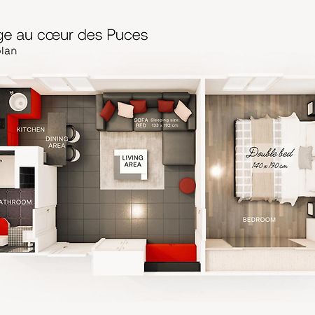 Marche Aux Puces De Saint-Ouen Apartment Luaran gambar